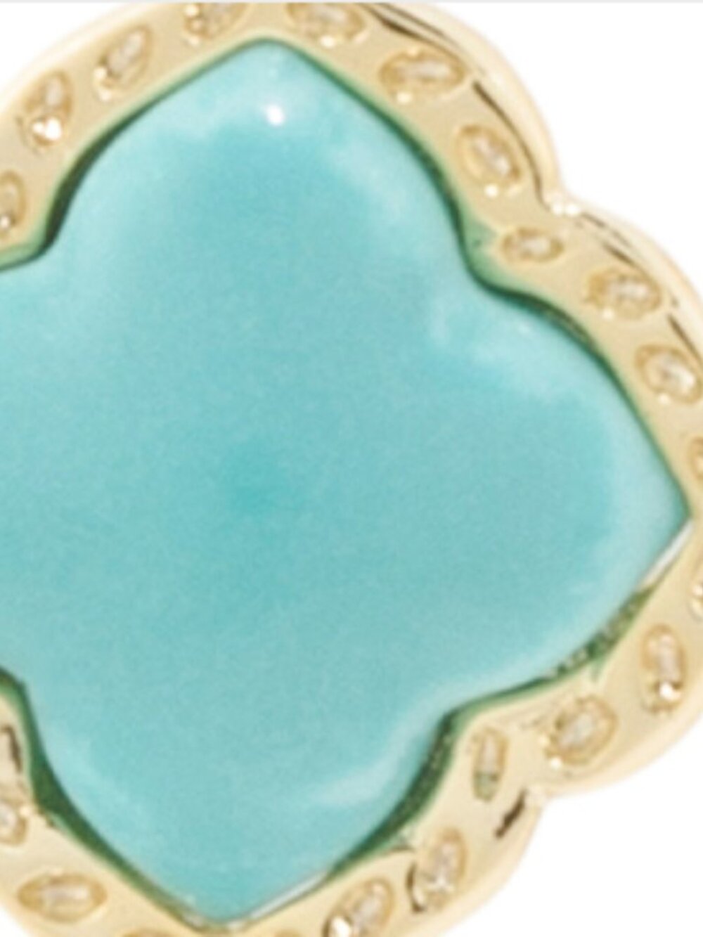 KENDRA SCOTT Gold Turquoise Mallory Stud Earrings - Picture 3 of 4